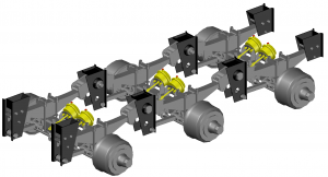 Подвеска двускатная 3*16т высокая рессорная BPW 9416-2900004-50